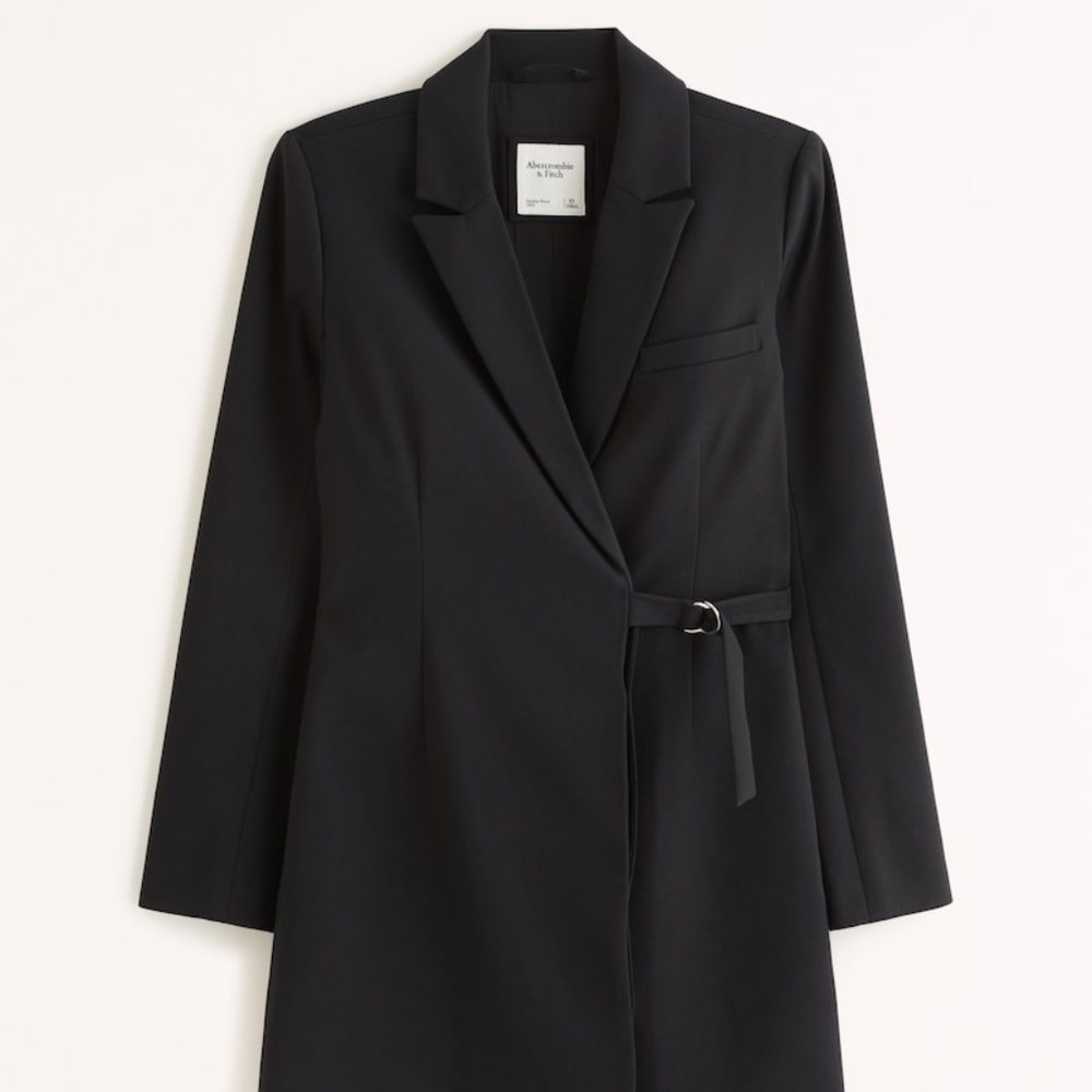 NWT Black Abercrombie Side-Tie Blazer Mini Dress
